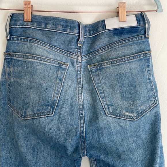 RE/DONE Originals High Rise Ankle Crop in Ghost - Picture 7 of 8